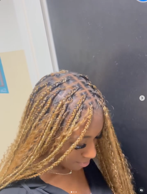 Blonde boho braids by Sonia